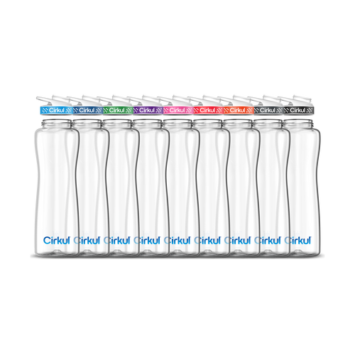 42oz. Plastic Bottle & Comfort Grip Lid - Clean Style