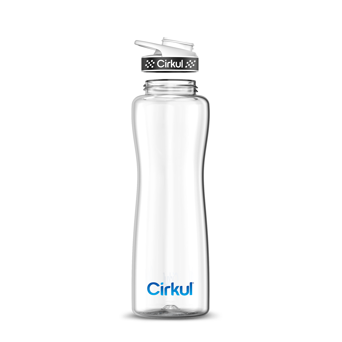 42oz. Plastic Bottle & Comfort Grip Lid - Clean Style