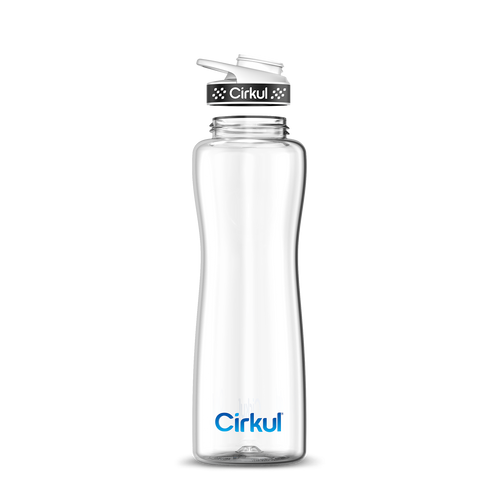 42oz. Plastic Bottle & Comfort Grip Lid - Clean Style