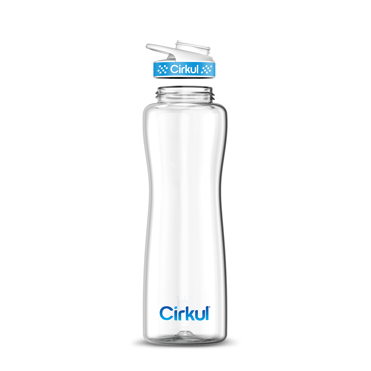 42oz. Plastic Bottle & Comfort Grip Lid - Clean Style