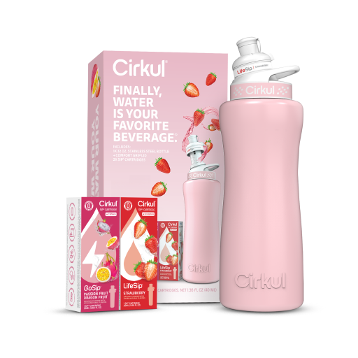 32oz. Blush Pink Stainless Steel Bottle Starter Kit - Starter Ready