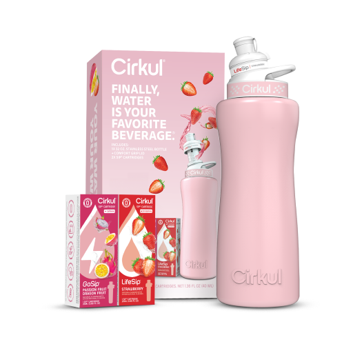 32oz. Blush Pink Stainless Steel Bottle Starter Kit - Starter Ready